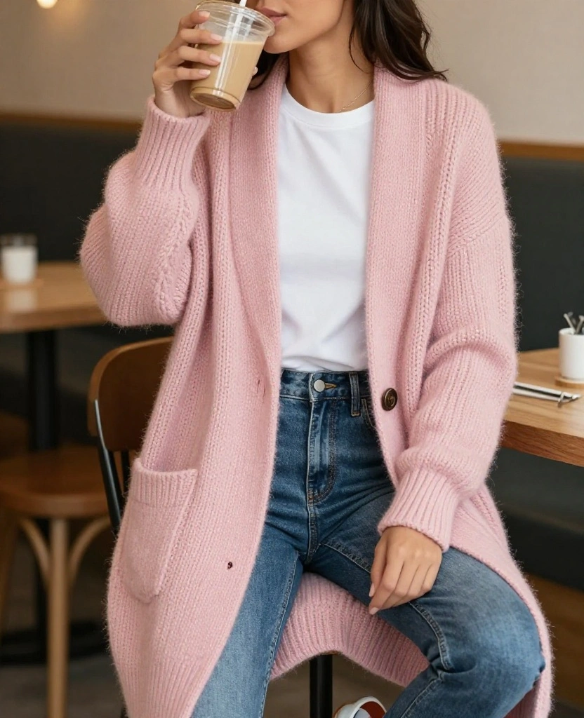 12 Cozy Outfits to Wear in Portland This December (You’ll Love #7!) 56 What to Wear in Portland in December 12 Cozy Outfits to Wear in Portland This December (You’ll Love #7!) - 8. Casual Tee and Long Cardigan Layering 1