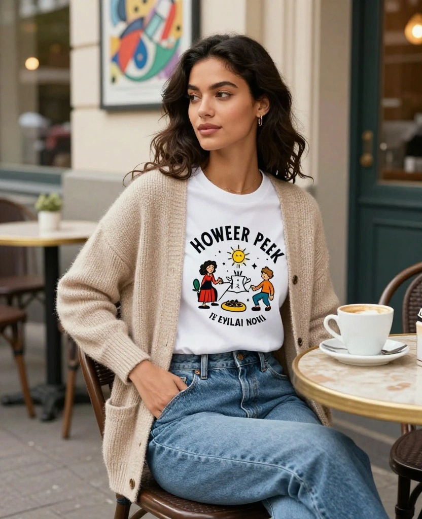 12 Trendy Berlin September Styles That Will Keep You Cozy & Chic (Check Out #5!) 22 What to Wear in Berlin in September 12 Trendy Berlin September Styles That Will Keep You Cozy & Chic (Check Out #5!) - 4. Graphic Tees and Layering 1