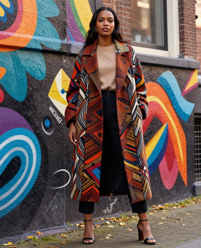 13 Cozy Fall Outfits for Your Amsterdam Adventure in October (You Won't Believe #7!) 34 What to Wear in Amsterdam in October 13 Cozy Fall Outfits for Your Amsterdam Adventure in October (You Won't Believe #7!) - 6. Statement Coats: Bold Prints & Patterns 1