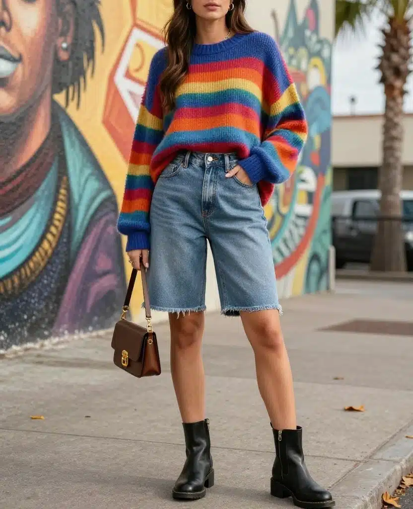 13 Essential Outfits to Pack for LA in October (Travel Light with #5!) 8 What to Wear in Los Angeles in October 13 Essential Outfits to Pack for LA in October (Travel Light with #5!) - 2. Chic Denim Shorts 1