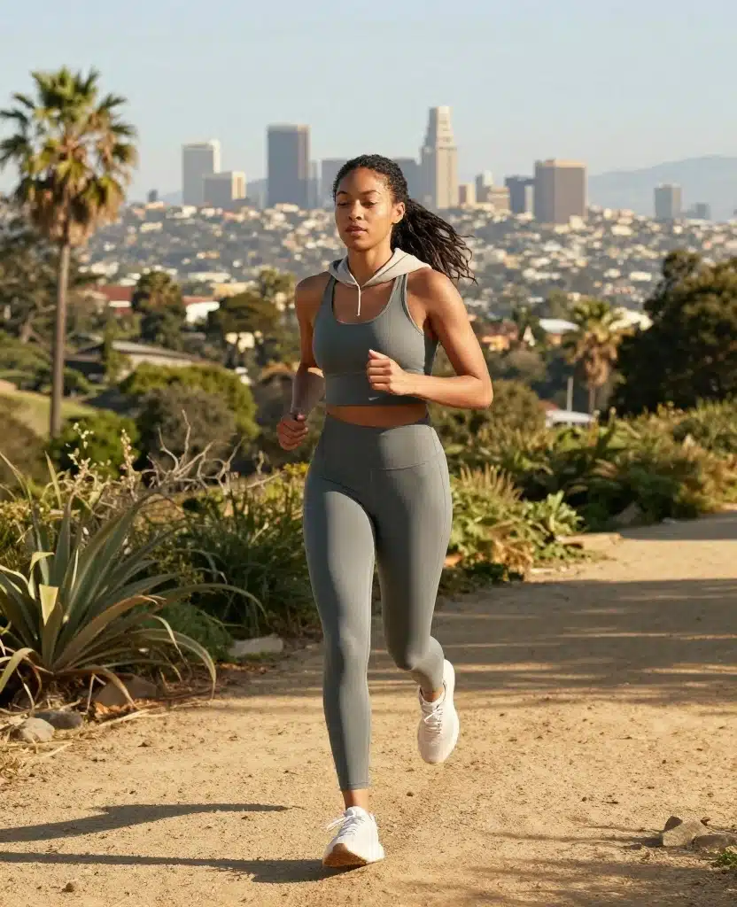 13 Essential Outfits to Pack for LA in October (Travel Light with #5!) 36 What to Wear in Los Angeles in October 13 Essential Outfits to Pack for LA in October (Travel Light with #5!) - 6. Stylish Activewear 1