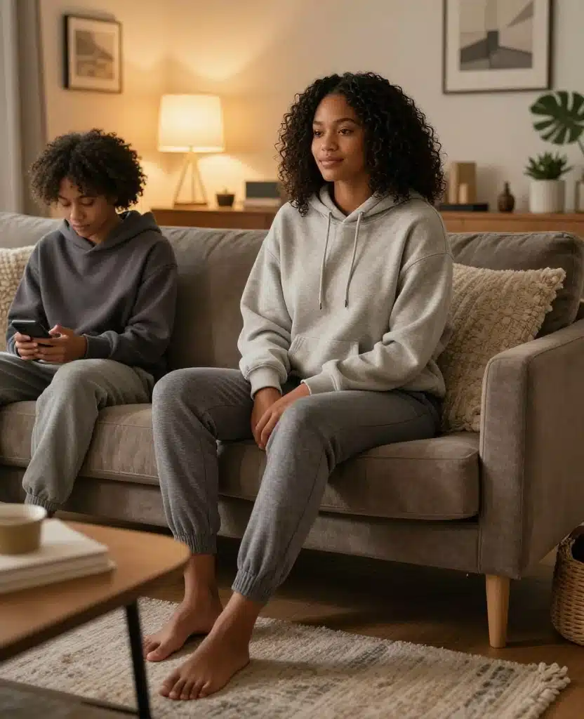 13 Essential Outfits to Pack for LA in October (Travel Light with #5!) 48 What to Wear in Los Angeles in October 13 Essential Outfits to Pack for LA in October (Travel Light with #5!) - 8. Comfy Loungewear 1