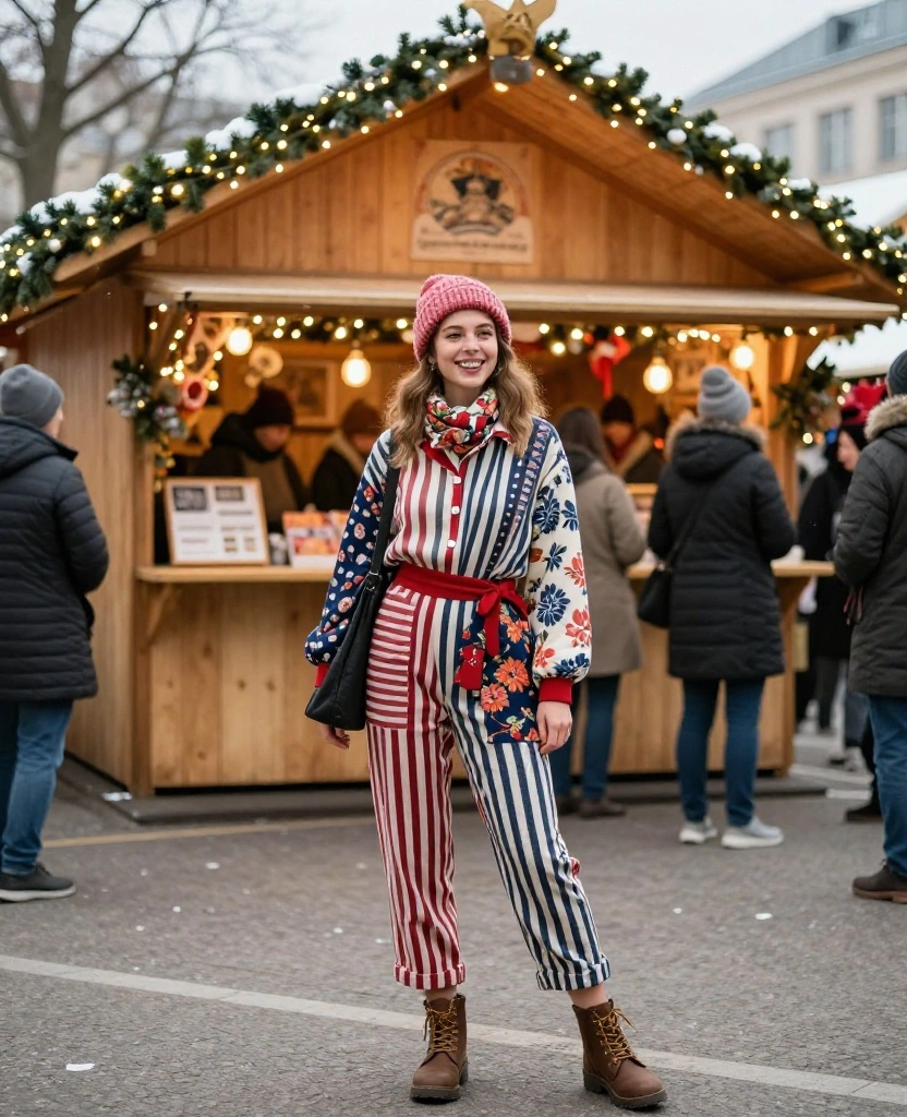 13 Outfit Strategies for Navigating Berlin's Cold December Weather Like a Pro! 66 what to wear in Berlin in December 13 Outfit Strategies for Navigating Berlin's Cold December Weather Like a Pro! - 10. Play with Patterns 1
