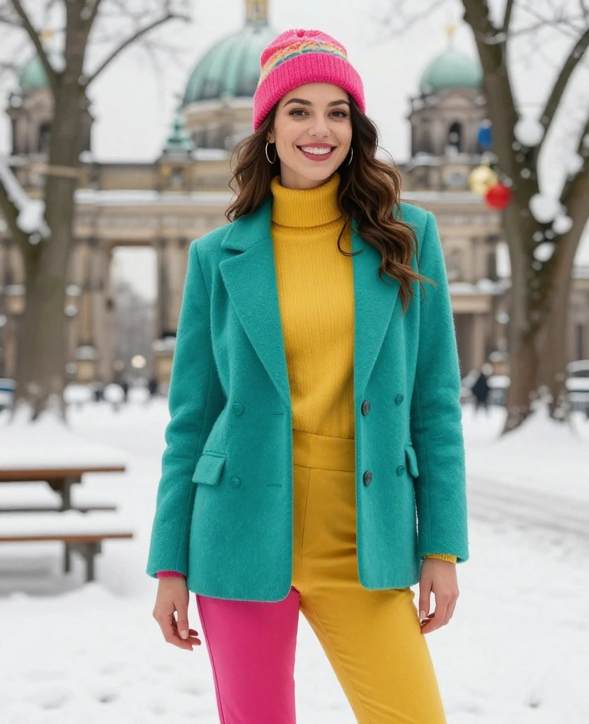 13 Outfit Strategies for Navigating Berlin's Cold December Weather Like a Pro! 52 what to wear in Berlin in December 13 Outfit Strategies for Navigating Berlin's Cold December Weather Like a Pro! - 8. Explore the Power of Color Blocking 1