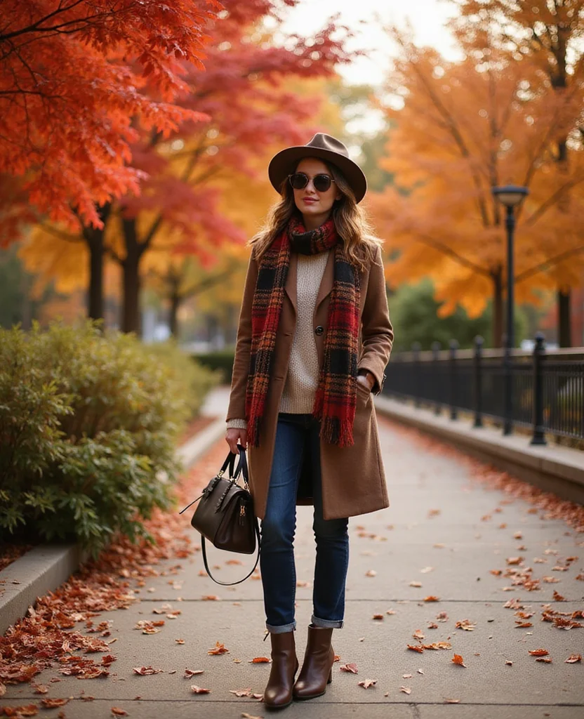 13 Stylish Chicago Autumn Outfits That’ll Turn Heads This November! 20 What to Wear in Chicago in November 13 Stylish Chicago Autumn Outfits That’ll Turn Heads This November! - 4. Stylish Scarves and Accessories 1
