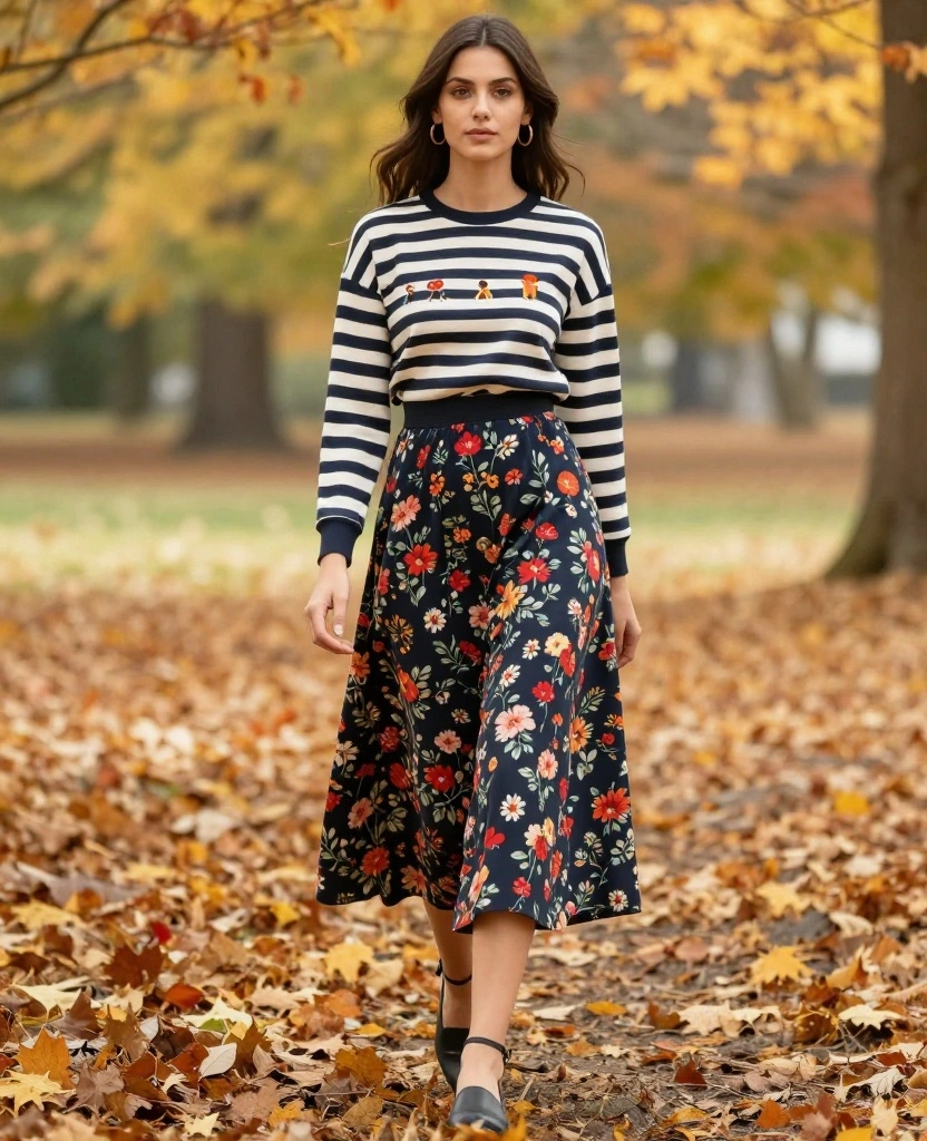 13 Stylish Chicago Autumn Outfits That’ll Turn Heads This November! 48 What to Wear in Chicago in November 13 Stylish Chicago Autumn Outfits That’ll Turn Heads This November! - 8. Playful Patterns 1