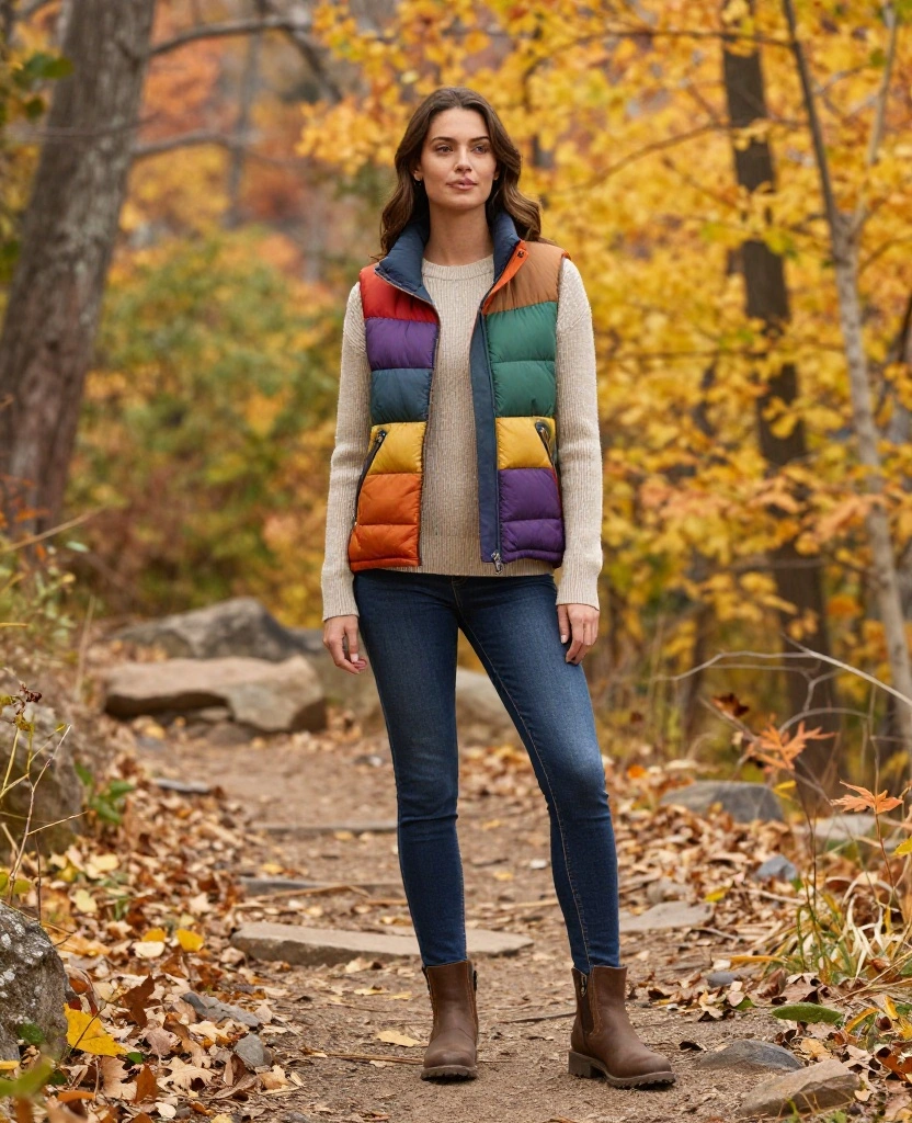 13 Stylish Outfits to Rock in Denver This October (Pack These Essentials!) 66 What to Wear in Denver in October 13 Stylish Outfits to Rock in Denver This October (Pack These Essentials!) - 10. Colorful Layering with Vests 1