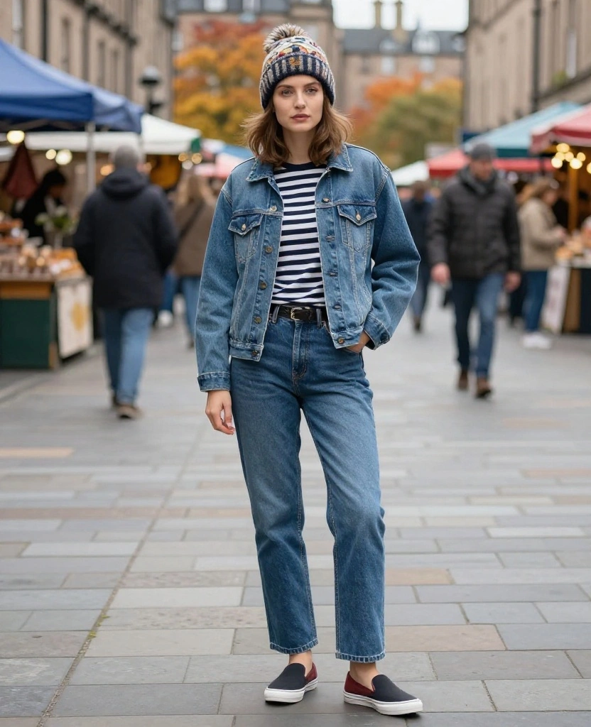 13 Travel Outfits Perfect for October in Edinburgh (Find Out What to Wear!) 88 What to Wear in Edinburgh in October 13 Travel Outfits Perfect for October in Edinburgh (Find Out What to Wear!) - 13. Effortlessly Casual with Denim 1