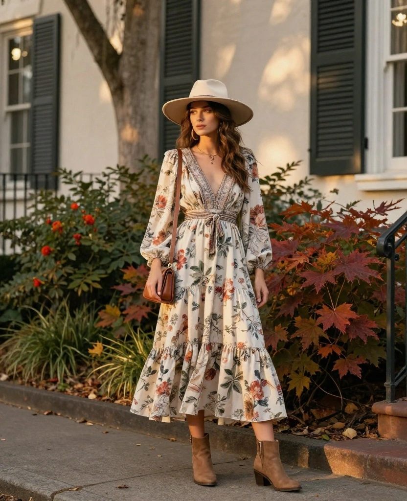 13 Travel-Ready Outfits for Savannah in October (Perfect for Any Adventure!) 1 What to Wear in Savannah in October 13 Travel-Ready Outfits for Savannah in October (Perfect for Any Adventure!) - 1. Southern Belle Inspired Dress 1