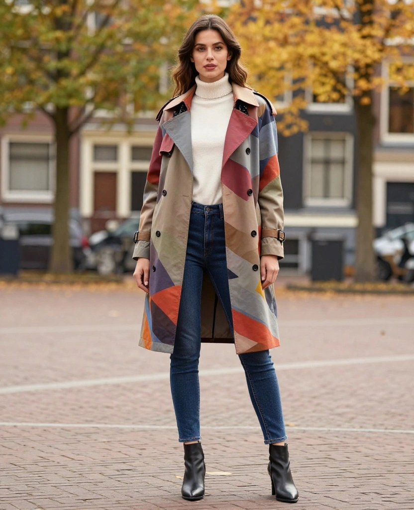 13 Trendy Outfit Ideas for Your Amsterdam Adventure This September! 41 what to wear in Amsterdam in September 13 Trendy Outfit Ideas for Your Amsterdam Adventure This September! - 7. Statement Outerwear for the Perfect Layer 1