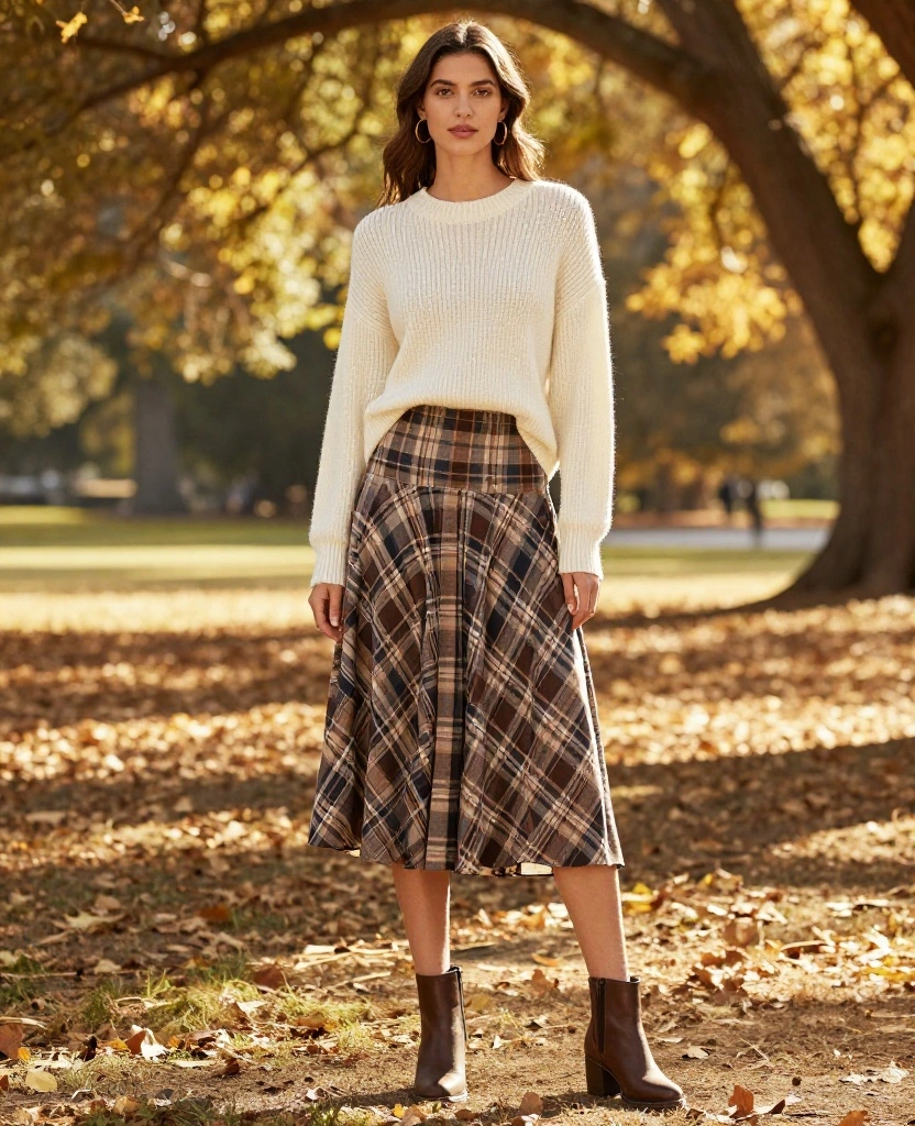 14 Chic October Fashion Ideas for California That Will Elevate Your Look (Hint: #9 Is a Game Changer!) 36 What to Wear in California in October 14 Chic October Fashion Ideas for California That Will Elevate Your Look (Hint: #9 Is a Game Changer!) - 6. Midi Skirts with Chunky Sweaters 1