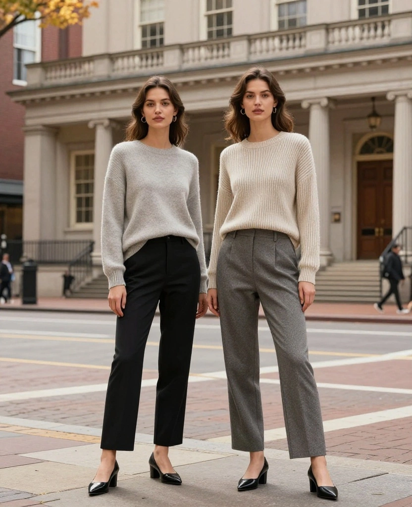 14 Chic and Comfortable Outfits for Exploring Boston in September (You'll Love #3!) 96 What to Wear in Boston in September 14 Chic and Comfortable Outfits for Exploring Boston in September (You'll Love #3!) - 14. Effortlessly Stylish Monochrome Looks 1