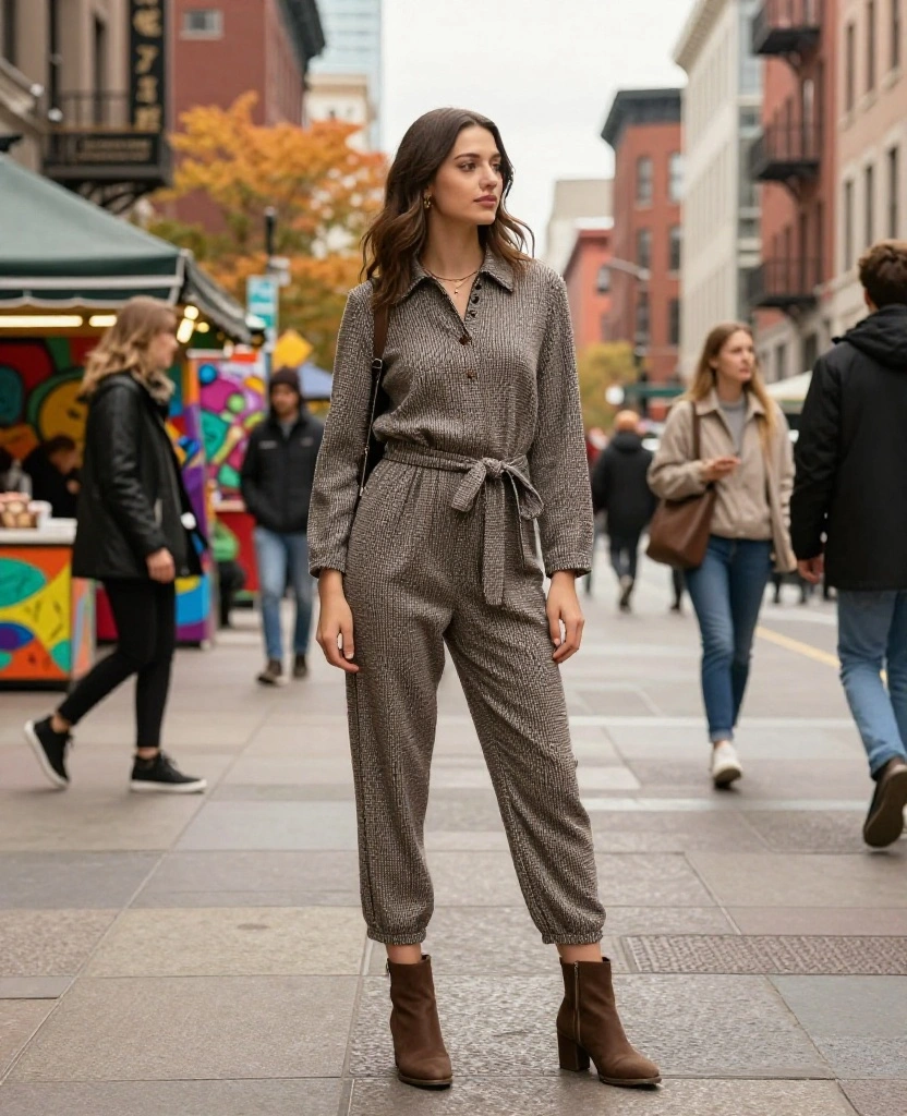 14 Chic and Comfortable Outfits for Exploring Boston in September (You'll Love #3!) 15 What to Wear in Boston in September 14 Chic and Comfortable Outfits for Exploring Boston in September (You'll Love #3!) - 3. Trendy Jumpsuits for the Win! 1