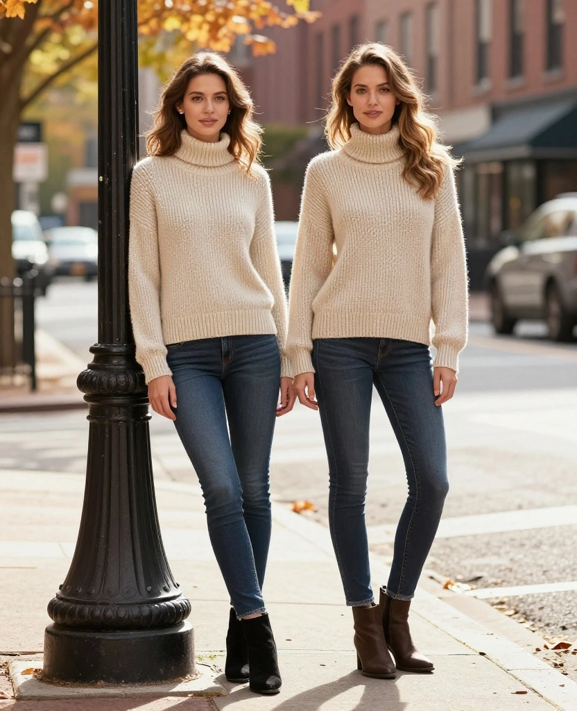 14 Chic and Comfortable Outfits for Exploring Boston in September (You'll Love #3!) 36 What to Wear in Boston in September 14 Chic and Comfortable Outfits for Exploring Boston in September (You'll Love #3!) - 6. Effortless Chunky Knits 1