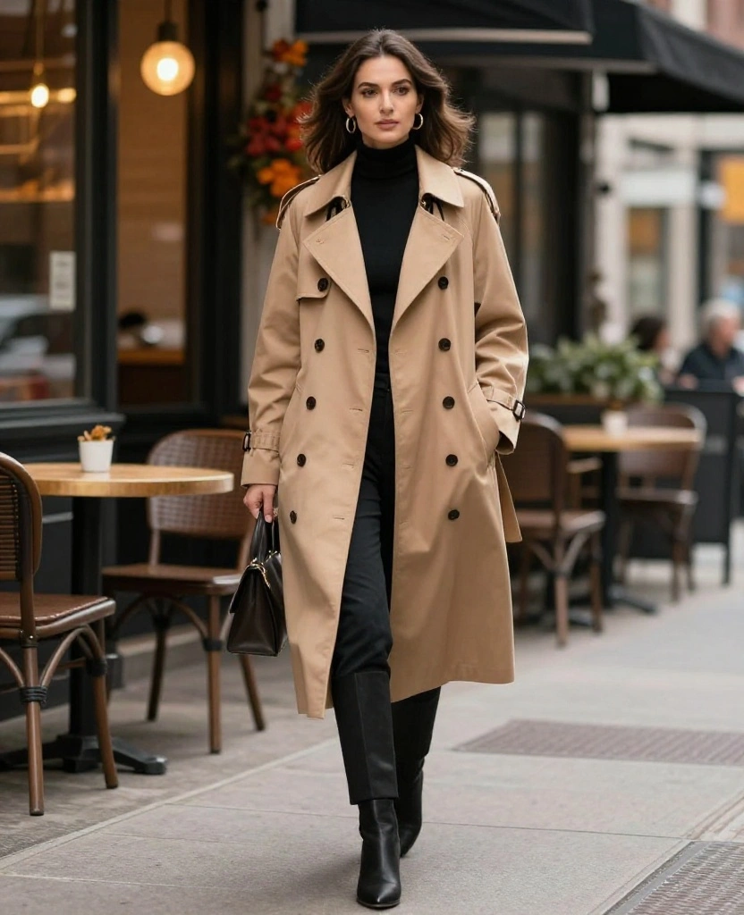 14 Comfy and Cute Outfits for Laid-Back Days in Chicago This October! 66 What to Wear in Chicago in October 14 Comfy and Cute Outfits for Laid-Back Days in Chicago This October! - 10. Classic Trench & Ankle Boots 1