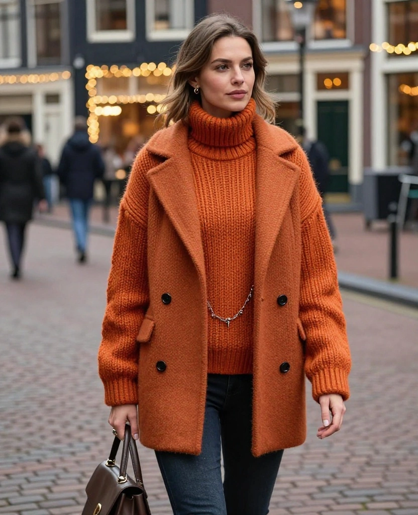 14 Essential Layering Tips for December in Amsterdam (Your Wardrobe Will Thank You!) 8 what to wear in Amsterdam in December 14 Essential Layering Tips for December in Amsterdam (Your Wardrobe Will Thank You!) - 2. Make a Statement with Chunky Knitwear 1