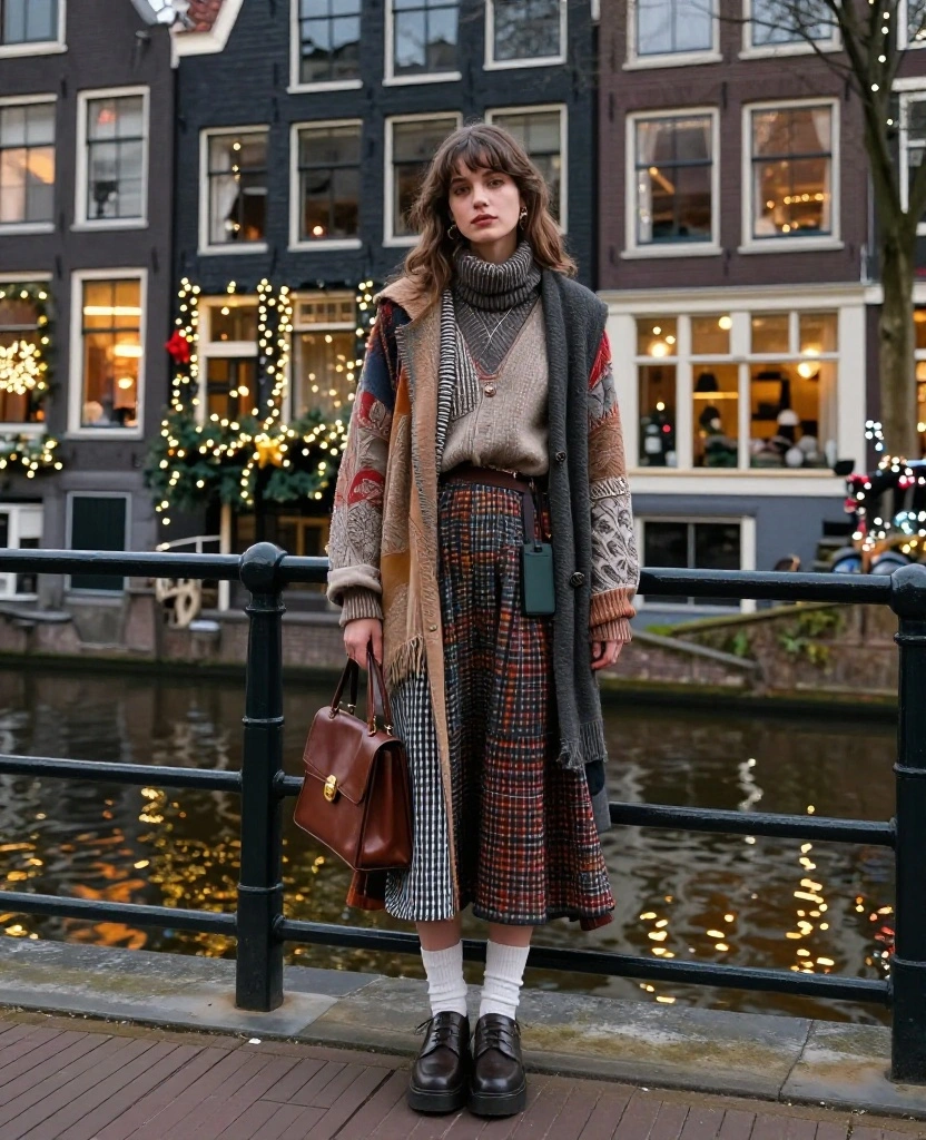 14 Essential Layering Tips for December in Amsterdam (Your Wardrobe Will Thank You!) 52 what to wear in Amsterdam in December 14 Essential Layering Tips for December in Amsterdam (Your Wardrobe Will Thank You!) - 8. Play with Patterns and Textures 1