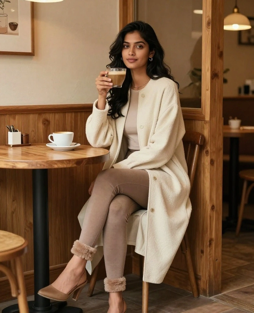 14 Travel Outfits That Will Keep You Cozy in Scotland This October (Spoiler: #5 Is a Must!) 57 What to Wear in Scotland in October 14 Travel Outfits That Will Keep You Cozy in Scotland This October (Spoiler: #5 Is a Must!) - 9. Fleece-Lined Leggings & Long Tunic 1