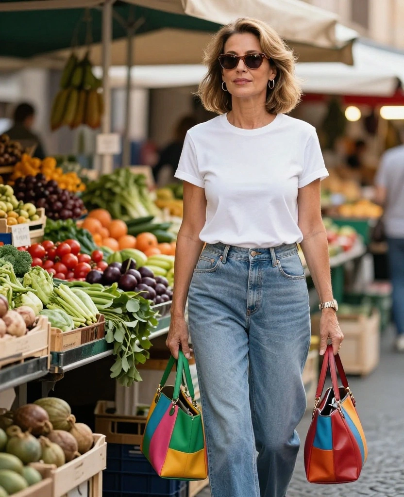 14 Unforgettable Outfits to Wear in Rome This September (Don’t Skip #11!) 15 What to Wear in Rome in September 14 Unforgettable Outfits to Wear in Rome This September (Don’t Skip #11!) - 3. Elevated Basics: The White T-Shirt and Trousers Combo 1