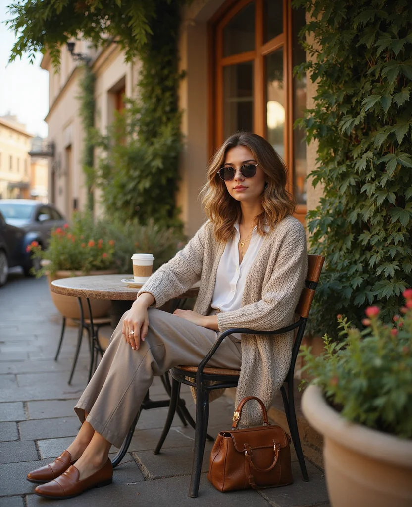 14 Unforgettable Outfits to Wear in Rome This September (Don’t Skip #11!) 22 What to Wear in Rome in September 14 Unforgettable Outfits to Wear in Rome This September (Don’t Skip #11!) - 4. Stylish Layers: The Lightweight Cardigan 1