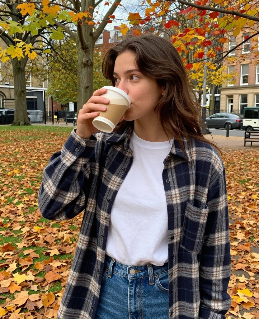 15 Essential Outfits for Your Manchester Trip in October (Pack Like a Pro!) 50 What to Wear in Manchester in October 15 Essential Outfits for Your Manchester Trip in October (Pack Like a Pro!) - 8. Cozy Layers: Flannel Shirts and Denim 1