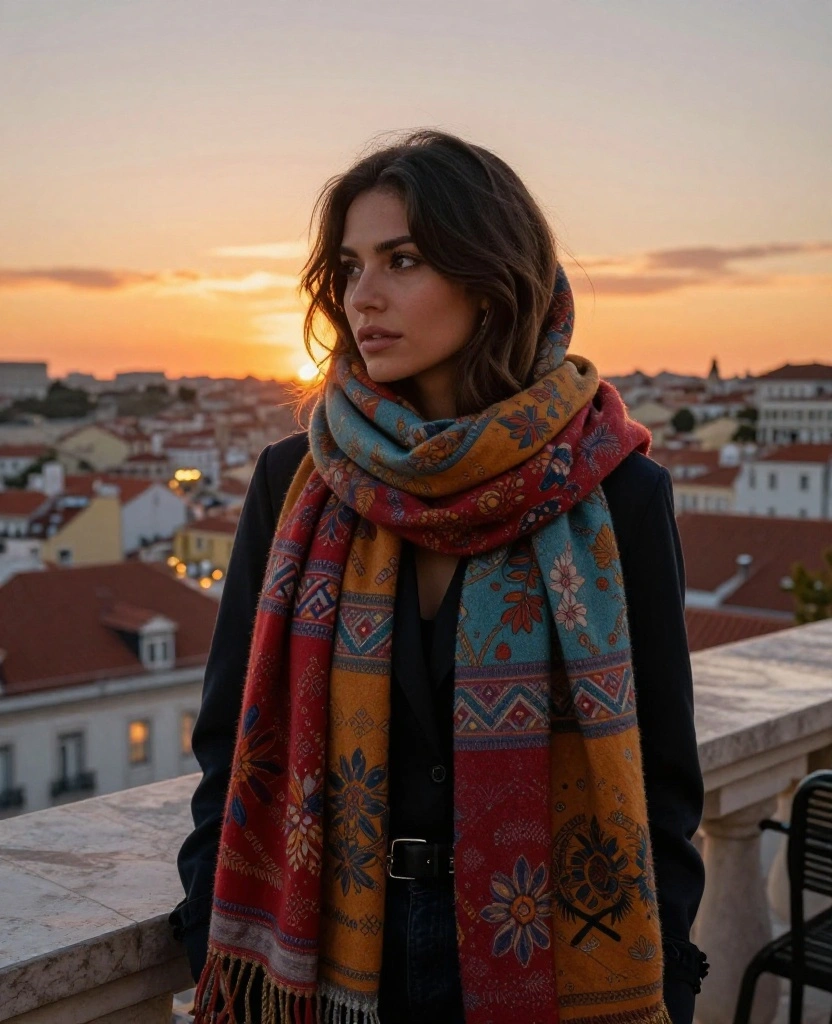 15 Essential Pieces to Pack for Lisbon in November (You Won't Believe #7!) 27 What to Wear in Lisbon in November 15 Essential Pieces to Pack for Lisbon in November (You Won't Believe #7!) - 5. Classic Scarf 1