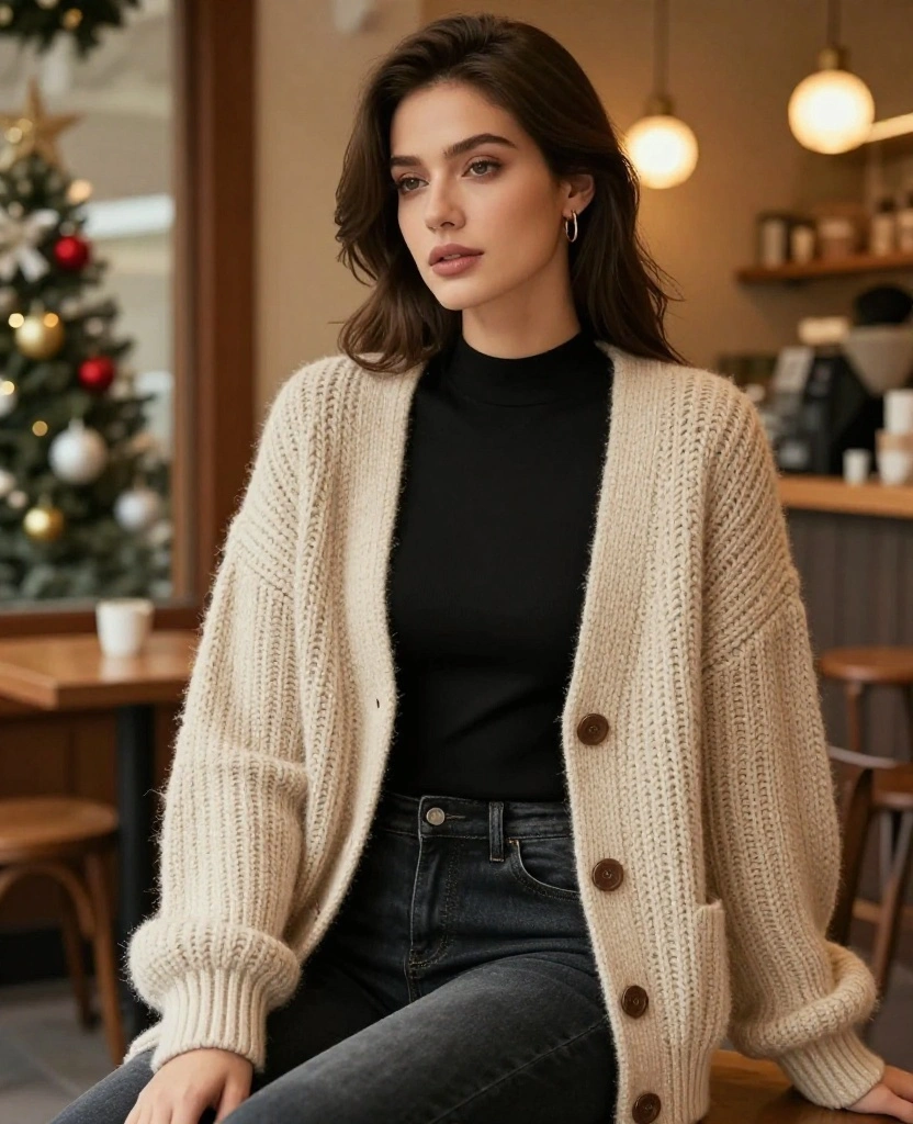 15 Must-Have Pieces for Your Seattle Winter Wardrobe This December 55 What to Wear in Seattle in December 15 Must-Have Pieces for Your Seattle Winter Wardrobe This December - 9. Chunky Knit Cardigans 1