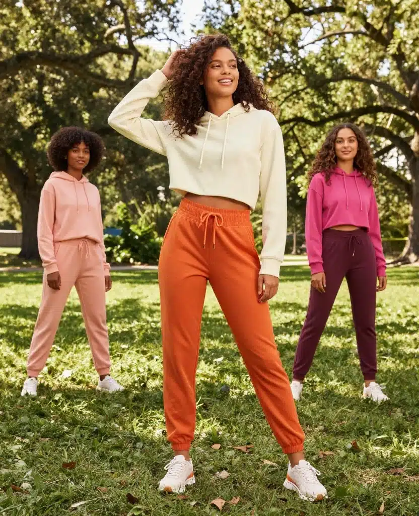 15 Perfect Layering Ideas for a Trendy October in New Orleans (You’ll Love #7!) 78 What to Wear in New Orleans in October 15 Perfect Layering Ideas for a Trendy October in New Orleans (You’ll Love #7!) - 12. Sporty Layering with Joggers and a Cropped Hoodie 1