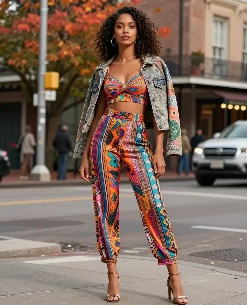15 Perfect Layering Ideas for a Trendy October in New Orleans (You’ll Love #7!) 52 What to Wear in New Orleans in October 15 Perfect Layering Ideas for a Trendy October in New Orleans (You’ll Love #7!) - 8. Cute Crop Top with High-Waisted Palazzo Pants 1
