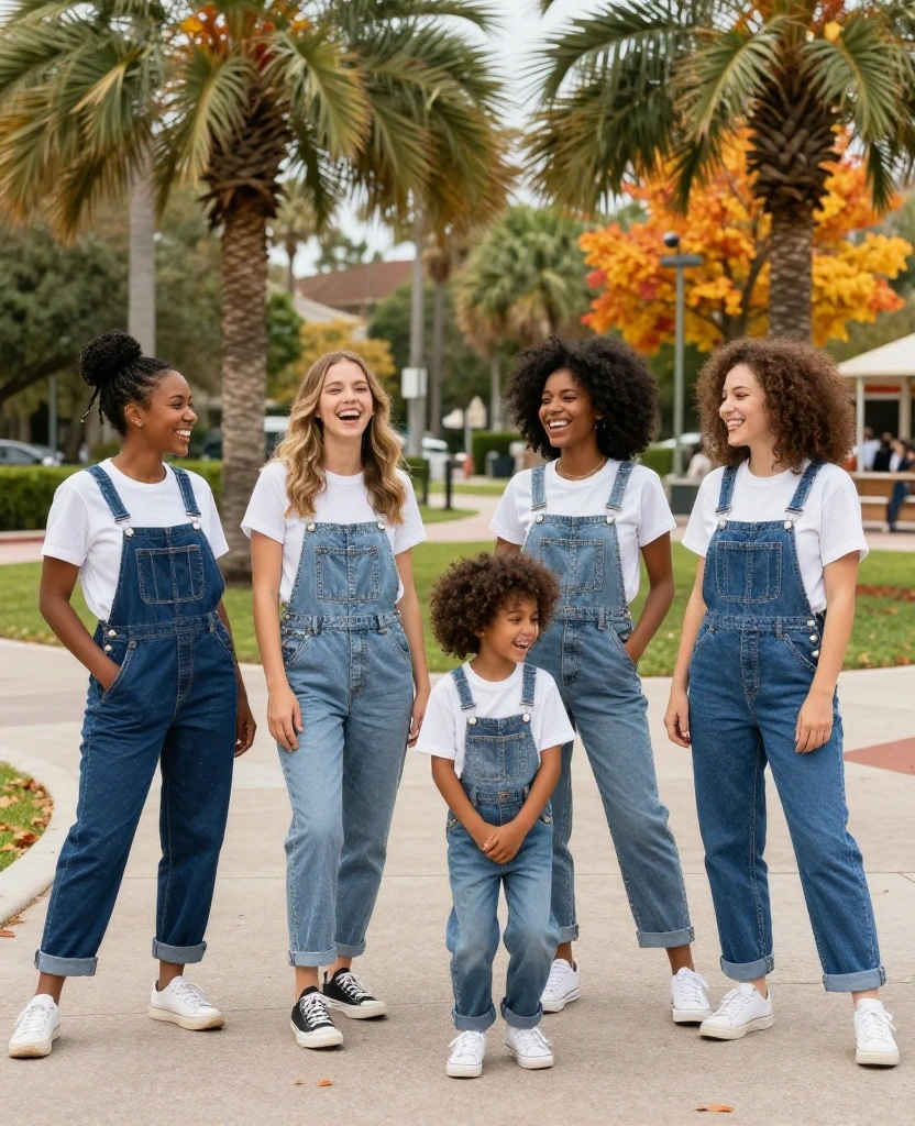 15 Stylish Looks for October in Tampa That Are Perfect for the Weather! 71 What to Wear in Tampa in October 15 Stylish Looks for October in Tampa That Are Perfect for the Weather! - 11. Fun Overalls with a Basic Tee 1
