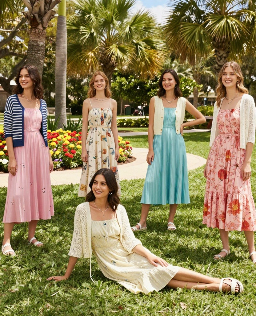 15 Stylish Looks for October in Tampa That Are Perfect for the Weather! 101 What to Wear in Tampa in October 15 Stylish Looks for October in Tampa That Are Perfect for the Weather! - 15. Playful Sundress with Lightweight Cardigan 1