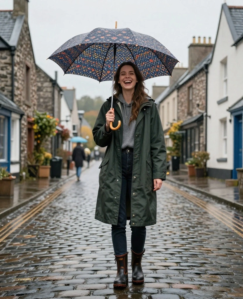 15 Weather-Proof Attire Ideas for Scotland in November (You’ll Love #7!) 29 What to Wear in Scotland in November 15 Weather-Proof Attire Ideas for Scotland in November (You’ll Love #7!) - 5. Chic Umbrellas as Accessories 1