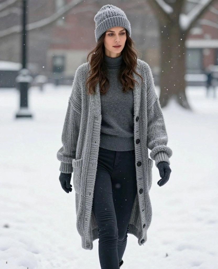 15 Winter Wardrobe Staples for Boston in December That Will Make Heads Turn! 73 what to wear in Boston in December 15 Winter Wardrobe Staples for Boston in December That Will Make Heads Turn! - 11. Oversized Cardigans 1