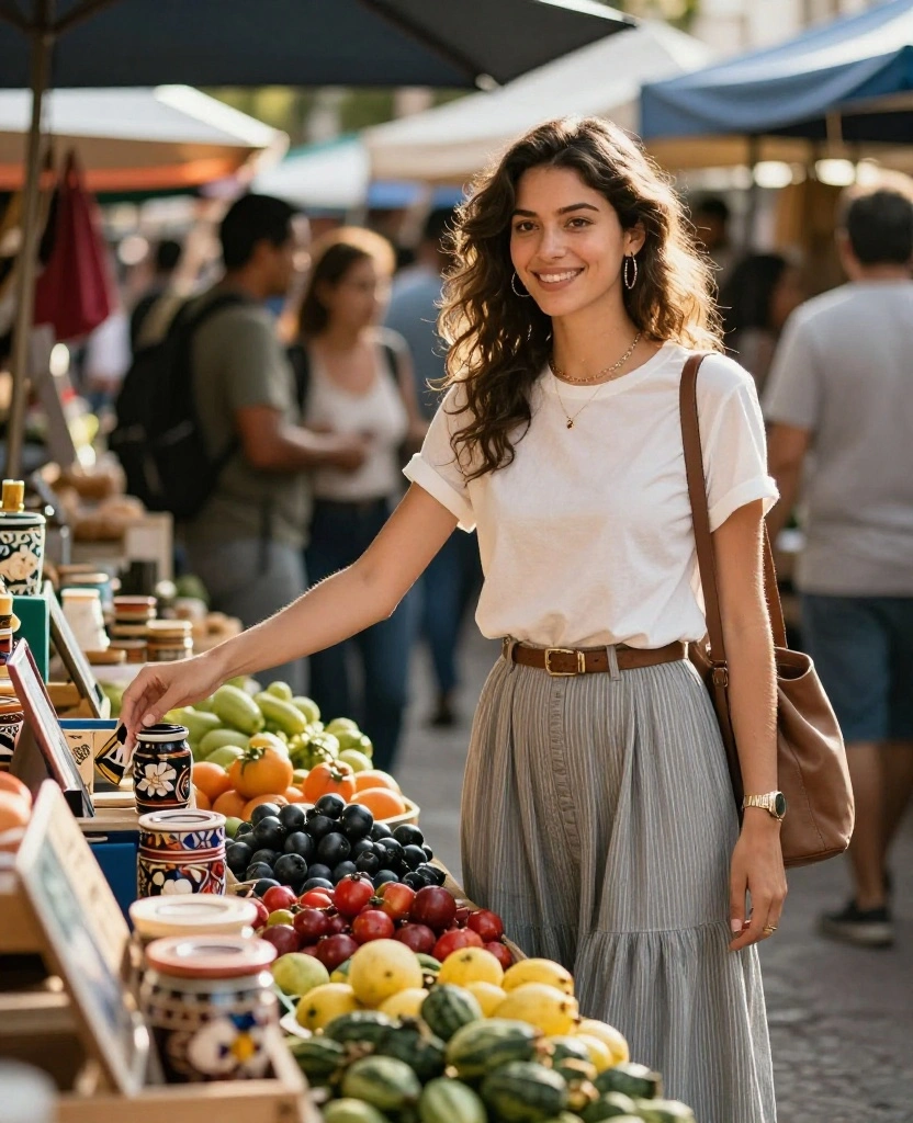 Discover 12 Outfit Ideas for Mexico in October (Perfect for Exploring Cultural Hotspots!) 64 What to Wear in Mexico in October Discover 12 Outfit Ideas for Mexico in October (Perfect for Exploring Cultural Hotspots!) - 10. Casual Chic with T-Shirt Dress 1