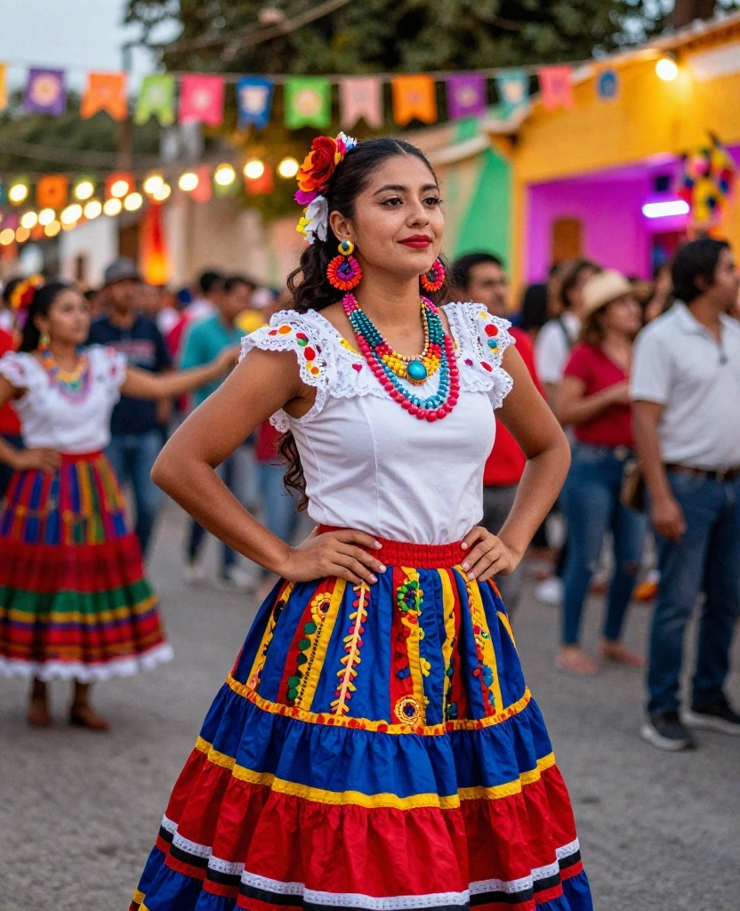 Discover 12 Outfit Ideas for Mexico in October (Perfect for Exploring Cultural Hotspots!) 29 What to Wear in Mexico in October Discover 12 Outfit Ideas for Mexico in October (Perfect for Exploring Cultural Hotspots!) - 5. Vibrant Skirt with a Fitted Tank Top 1