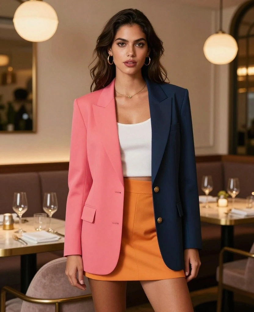 Discover 12 Outfit Ideas for Mexico in October (Perfect for Exploring Cultural Hotspots!) 57 What to Wear in Mexico in October Discover 12 Outfit Ideas for Mexico in October (Perfect for Exploring Cultural Hotspots!) - 9. Bold Tailored Blazer and Skirt Combo 1