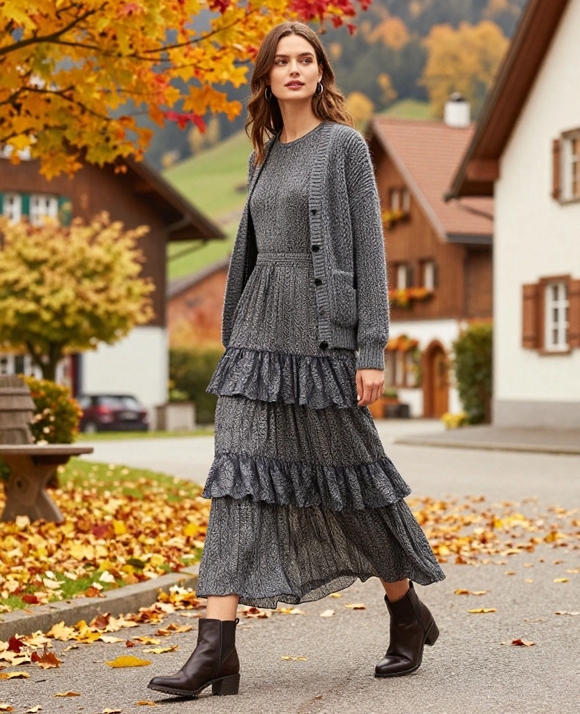 Top 12 Travel Fashion Hacks for a Stylish October in Switzerland (You’ll Love #4!) 27 What to Wear in Switzerland in October Top 12 Travel Fashion Hacks for a Stylish October in Switzerland (You’ll Love #4!) - 5. Layered Dresses for Versatility 1
