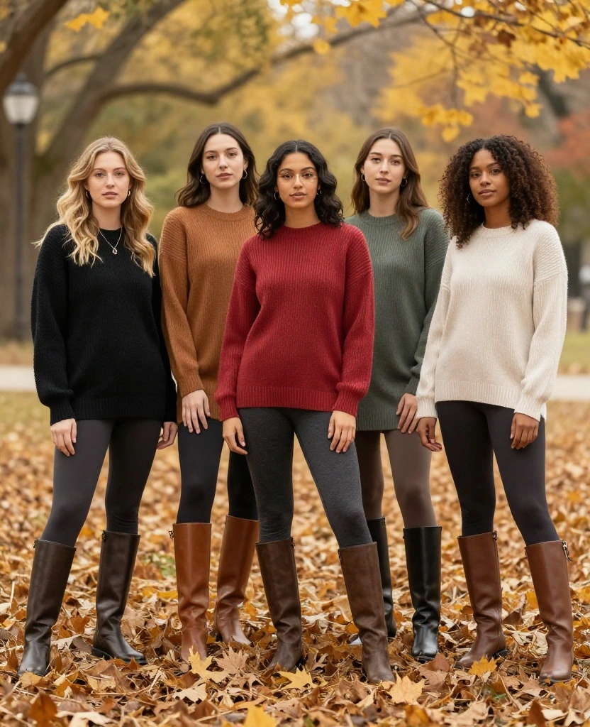 11 Essential Outfits for San Antonio in November (Stay Chic & Cozy!) 20 what to wear in San Antonio in November 11 Essential Outfits for San Antonio in November (Stay Chic & Cozy!) - 4. Sweater Dresses and Leggings 1