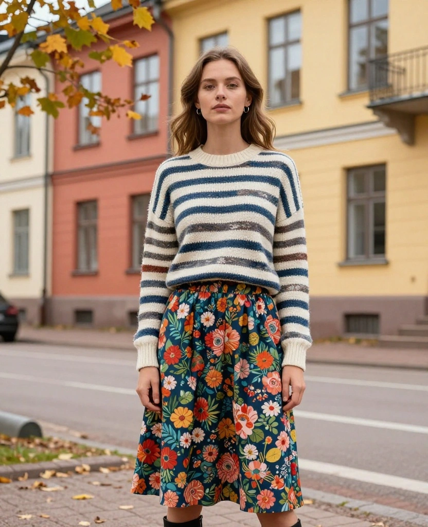 11 Local Fashion Secrets for a Perfect October in Helsinki (You Won’t Believe #7!) 59 what to wear in Helsinki in October 11 Local Fashion Secrets for a Perfect October in Helsinki (You Won’t Believe #7!) - 9. Playful Patterns and Textures 1