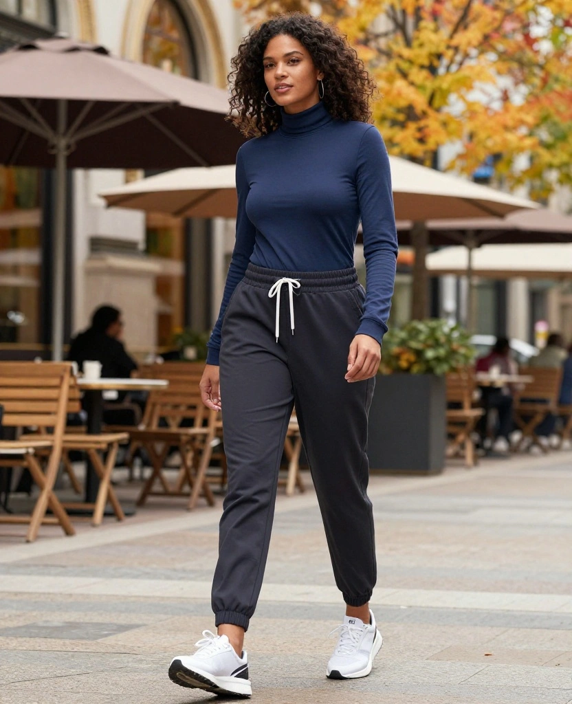 12 Chic Fall Outfits for Milan in October That Will Turn Heads Everywhere! 75 what to wear in Milan in October 12 Chic Fall Outfits for Milan in October That Will Turn Heads Everywhere! - 11. Sporty Chic with Joggers and Sneakers 1