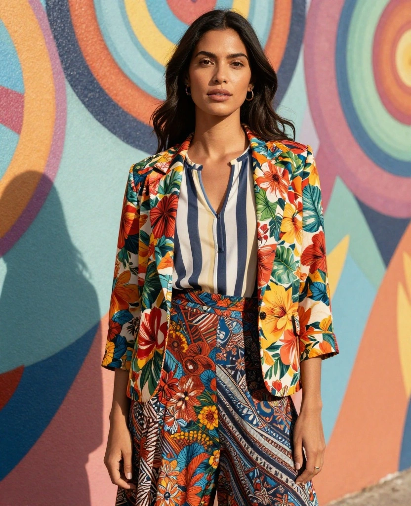 12 Chic Layering Ideas for Dallas in October (Get Ready for #8!) 50 What to Wear in Dallas in October 12 Chic Layering Ideas for Dallas in October (Get Ready for #8!) - 8. Playful Print Mixing with Layers 1
