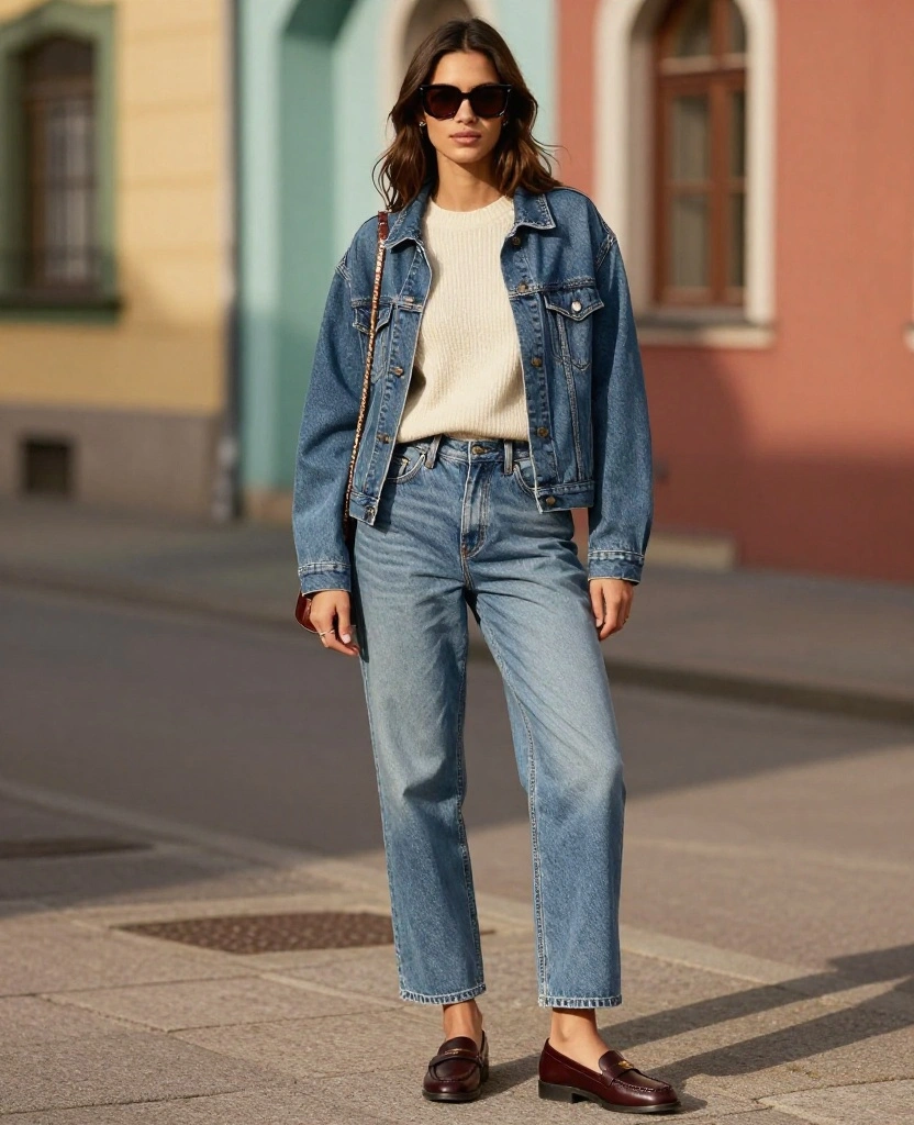 12 Chic October Outfits for Munich That Will Keep You Cozy and Stylish! 59 what to wear in Munich in October 12 Chic October Outfits for Munich That Will Keep You Cozy and Stylish! - 9. Relaxed Denim Looks 1