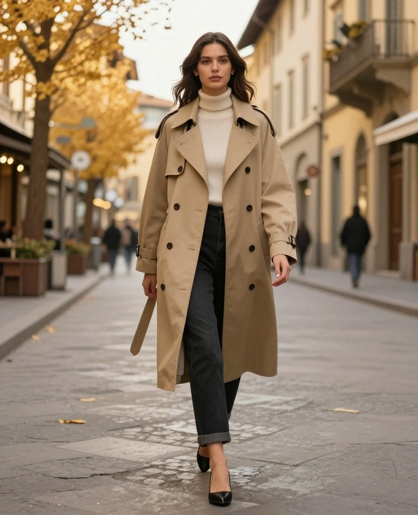 12 Chic Outfit Ideas for Your October Adventure in Florence (You’ll Love #8!) 29 what to wear in Florence in October 12 Chic Outfit Ideas for Your October Adventure in Florence (You’ll Love #8!) - 5. Trendy Oversized Outerwear 1