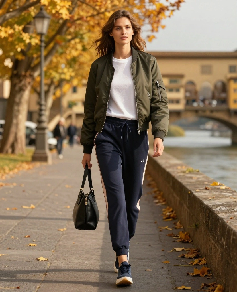 12 Chic Outfit Ideas for Your October Adventure in Florence (You’ll Love #8!) 45 what to wear in Florence in October 12 Chic Outfit Ideas for Your October Adventure in Florence (You’ll Love #8!) - 7. Fashion-Forward Athleisure 1