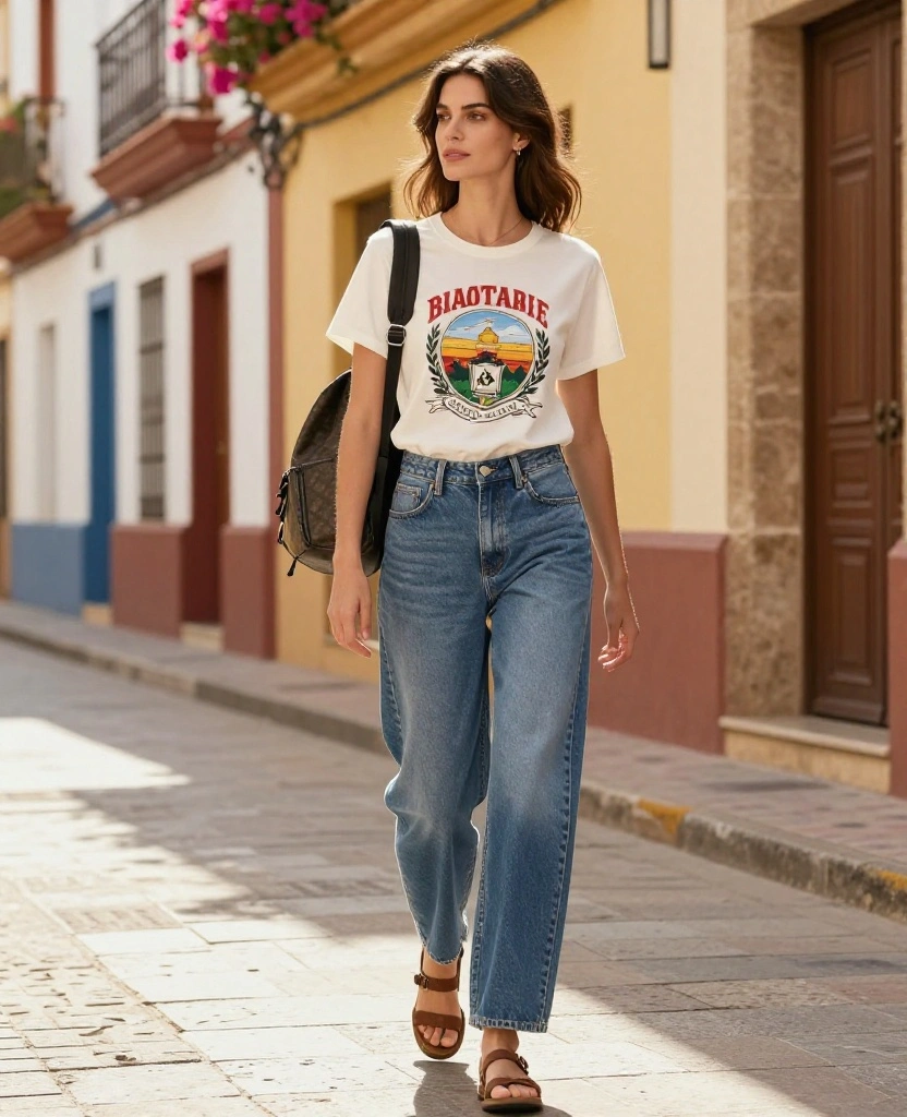12 Fabulous October Fashion Looks for Exploring Málaga (Find Your Favorite at #8!) 29 what to wear in Málaga in October 12 Fabulous October Fashion Looks for Exploring Málaga (Find Your Favorite at #8!) - 5. Relaxed Denim for Easy Exploring 1