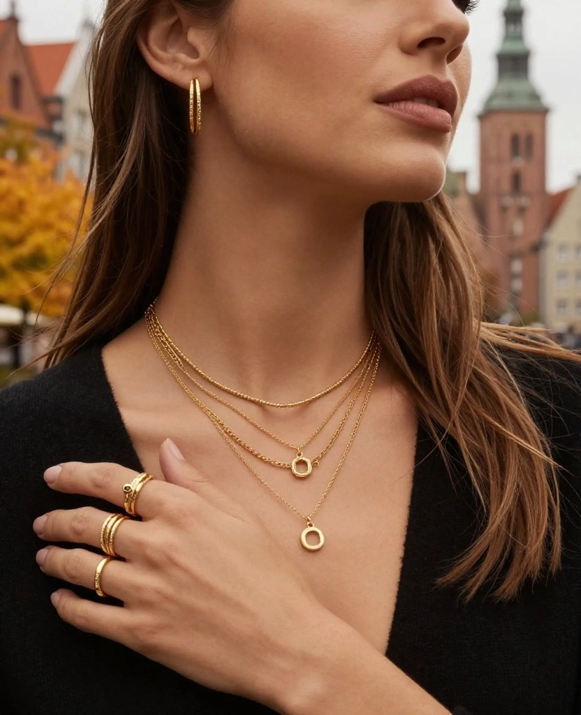 12 Fall Fashion Essentials for Your Gdańsk Adventure (You’ll Love #3!) 36 what to wear in Gdańsk in October 12 Fall Fashion Essentials for Your Gdańsk Adventure (You’ll Love #3!) - 6. Layered Jewelry 1