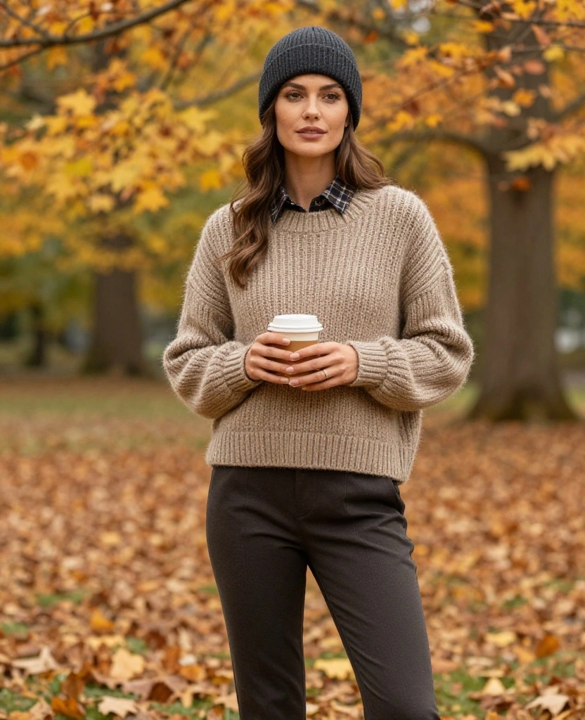 12 Fall Outfits for Bergen That’ll Make You the Best-Dressed Tourist (Tip #8 is a Game Changer!) 8 what to wear in Bergen in October 12 Fall Outfits for Bergen That’ll Make You the Best-Dressed Tourist (Tip #8 is a Game Changer!) - 2. Layering with Chunky Knits 1