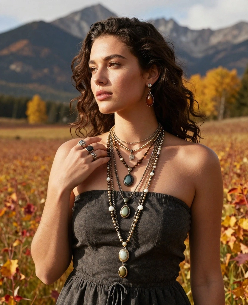 12 Fashion Tips for Your Banff October Wardrobe (Get Ready to Turn Heads!) 75 What to Wear in Banff in October 12 Fashion Tips for Your Banff October Wardrobe (Get Ready to Turn Heads!) - 11. Go for Layered Jewelry 1