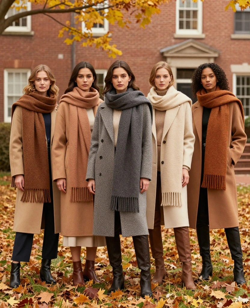 12 Must-Have Philadelphia Outfits for November That Are Both Chic and Cozy! 22 what to wear in Philadelphia in November 12 Must-Have Philadelphia Outfits for November That Are Both Chic and Cozy! - 4. Oversized Scarves with Tailored Coats 1