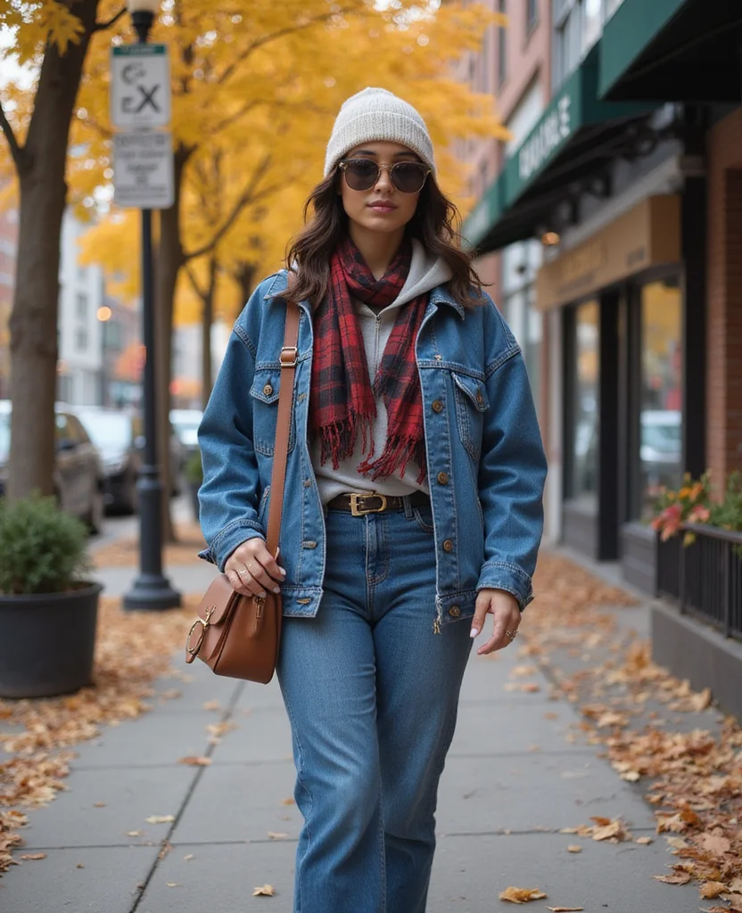 12 October Style Ideas for Calgary That’ll Make You the Envy of Your Friends! 8 what to wear in Calgary in October 12 October Style Ideas for Calgary That’ll Make You the Envy of Your Friends! - 2. Layered Denim Jackets 1